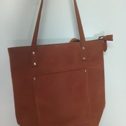 Women's vintage genuine Leather tote Bag- Never used