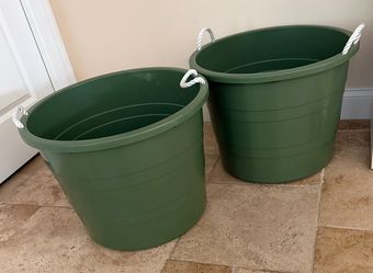 Large green Storage Bin Bucket