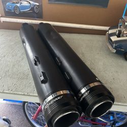 Rinehart Exhaust With Aftermarket Race Baffle Harley Davidson