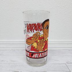 Portland Trailblazers Dairy Queen Vintage Glass Cup Jerome Kersey 92-93 VTG