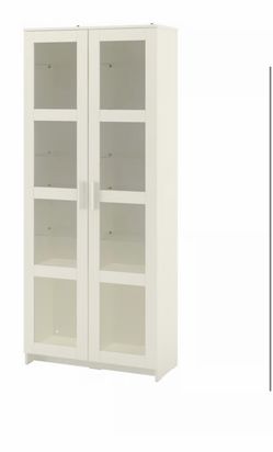Brimmes Glass-door cabinet, white