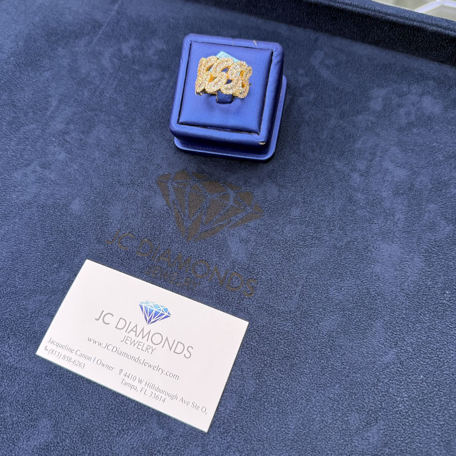Ring Cubanlink Diamonds Real 10k Gold