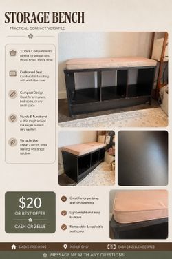 STORAGE BENCH - NEED GONE ASAP