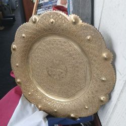 Antique Brass Platter 