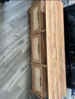 rattan tv stand