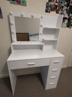 White vanity