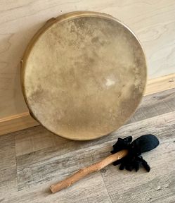 16” Elk Skin Spirit Drum w/ Carrying Bag & Beater
