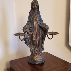 Candle Holder Religious 13.5" Tall