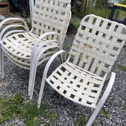 Free 4 Light Weight Metal Chairs With Life Left