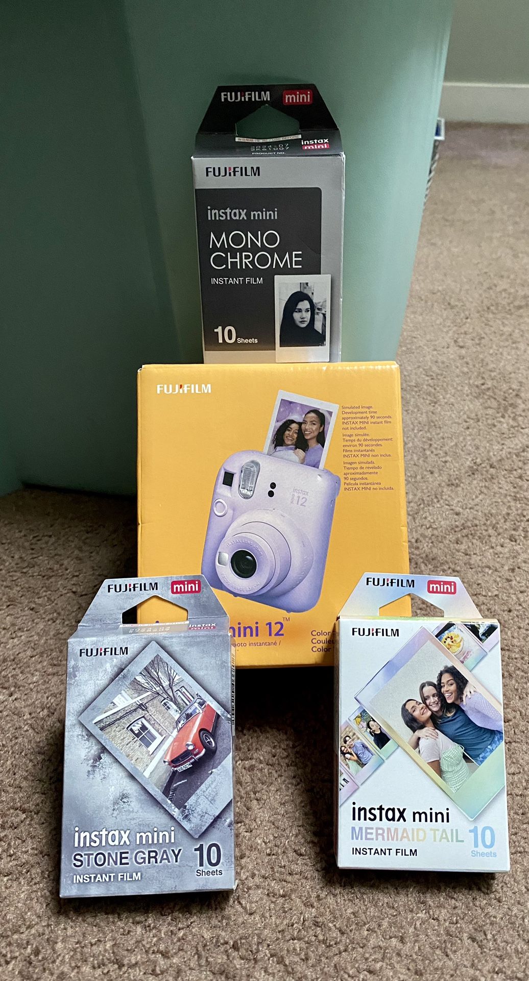 Fujifilm Instax Mini 12 & (3) Packs of Film