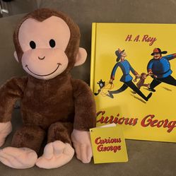 Curious George Stuffed Animal & Book
