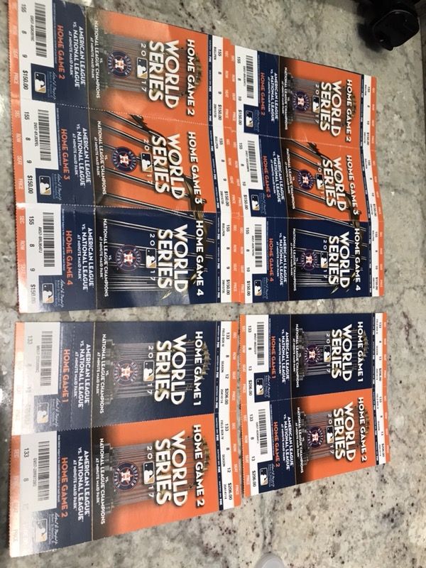 Astros WS Original Tickets Memorabilia