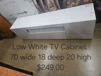 White Low-Profile TV Cabinet 70" We are located at 2811 East Bell road. Another Time Around Furniture.