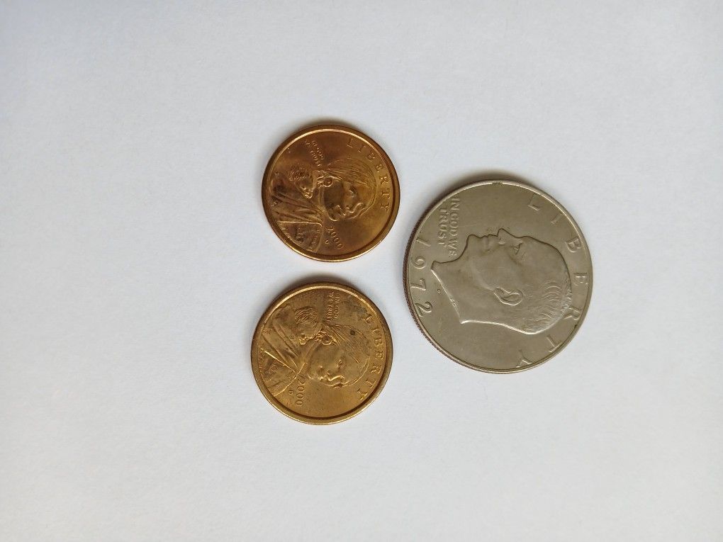 1972- D Eisenhower  " IKE $1 Dollar and 2000- D Sacagawea $1 Dollar