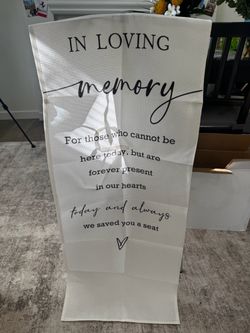 In Loving Memory Wedding Banner Sign