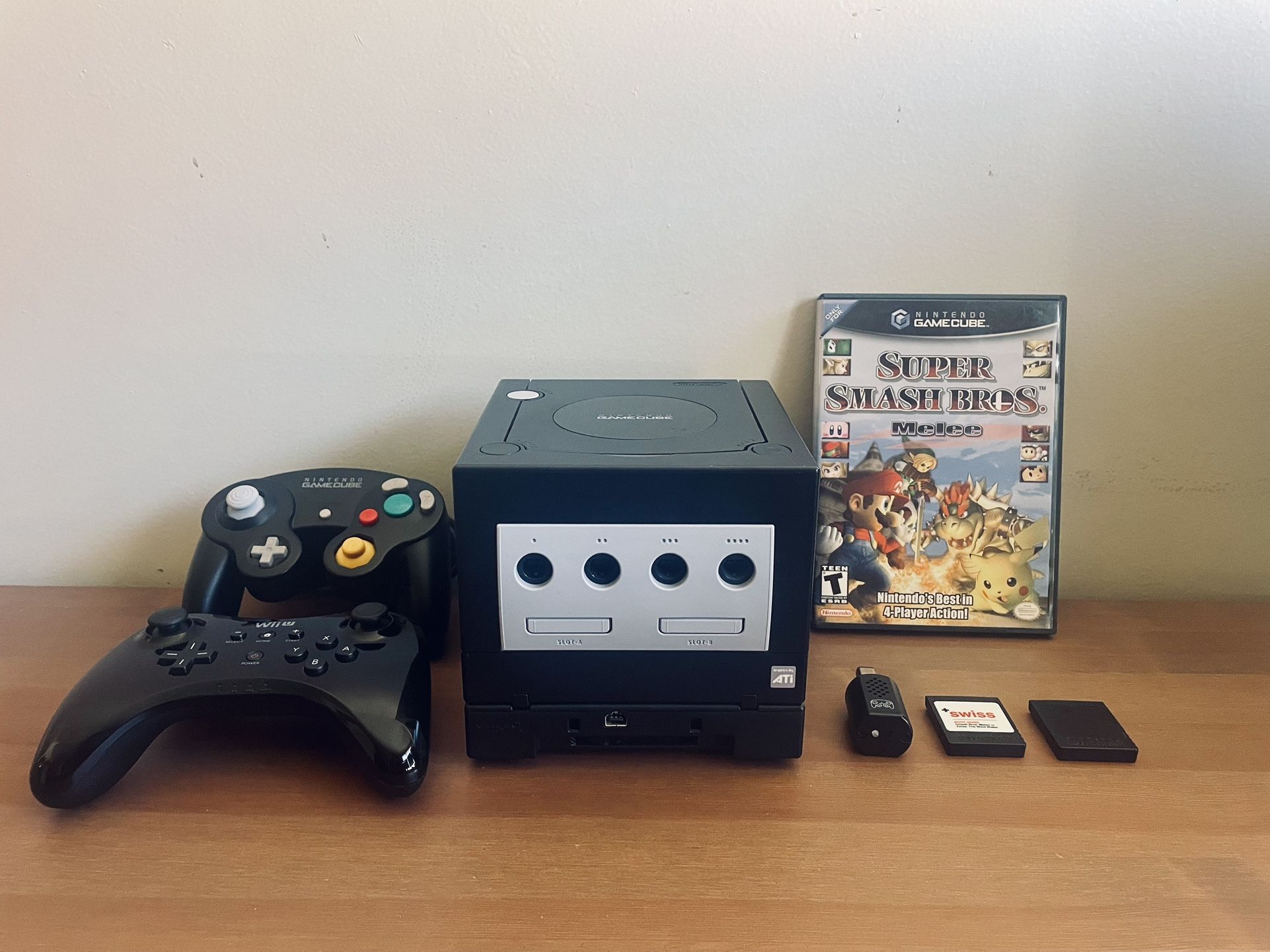 Nintendo GameCube Bundle w/ Gameboy Player and Super Smash Melee CIB and extra