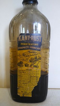 Antique lubricant bottle