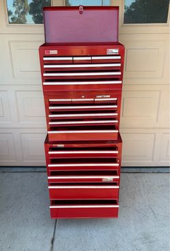 Sears Craftsman 3 Tier Rollaway Tool Box, red