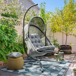 Light Gray Modern Swing Hammock Chair Hanging Chair Silla Columpio Venta Furniture Sale Muebles