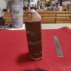 Large Red Jasper Crystal Tower