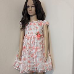 Bonnie Jean Girl's Floral Dress, Size 4