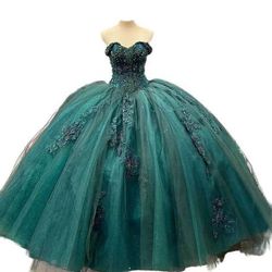 Quinceanera Dress Emerald Green 
