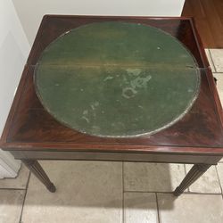 Antique cigar mahogany Philippe Louis XVI card table.