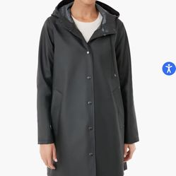 Stutterheim Rain Jacket - Matte Black Womens Small 