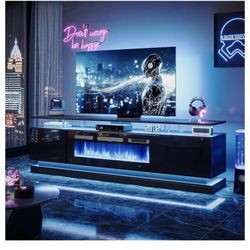 New In Box, 70” TV stand With Fireplace