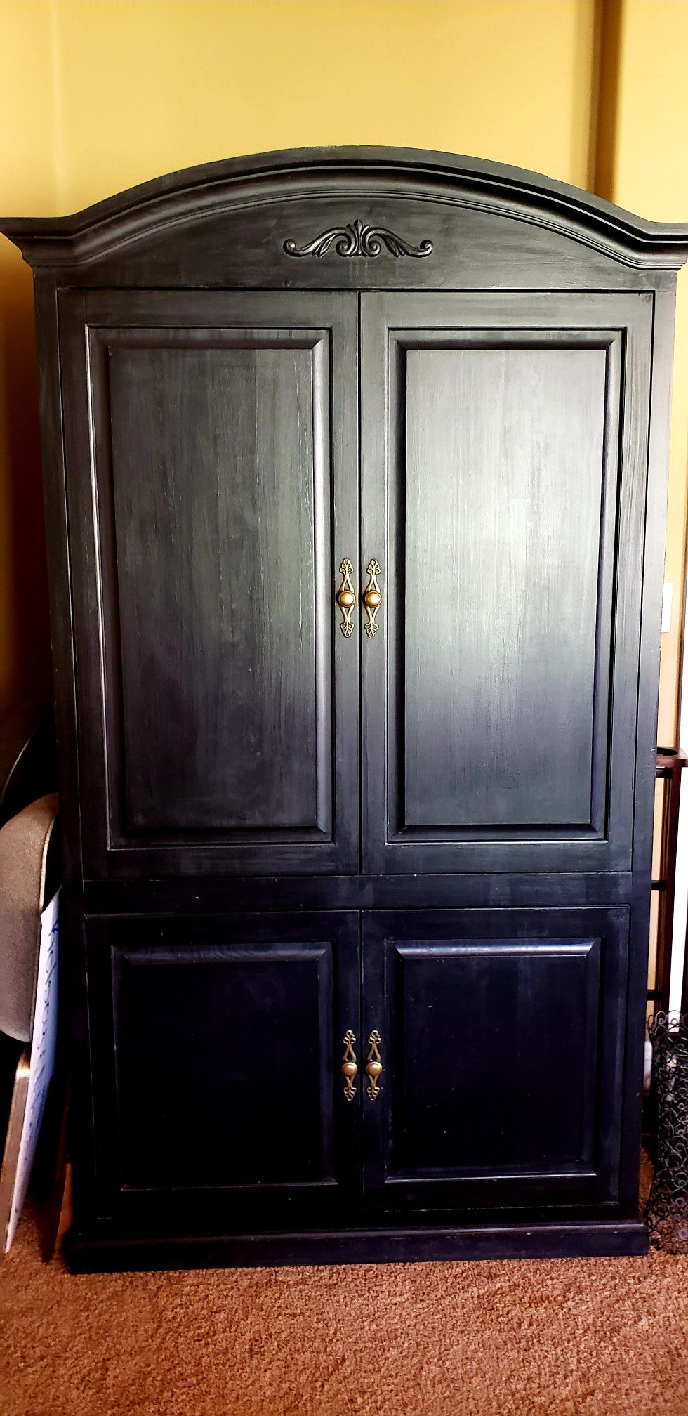 Black Armoire, TV Cabinet