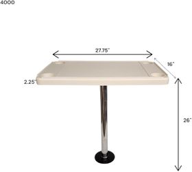 Boat Pedestal Table with Cup Holders