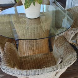 Wicker Dining Table And Chairs