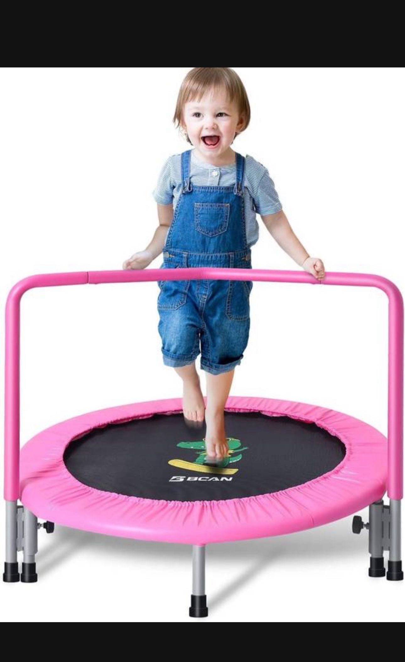 Mini Folding Trampoline for Kids - Pink, 36"