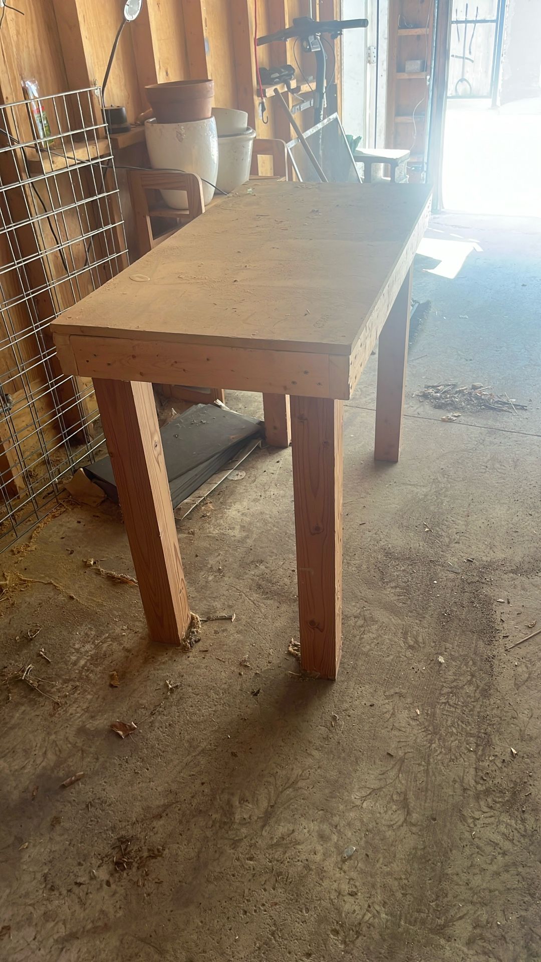 Hand built Wooden Work Bench