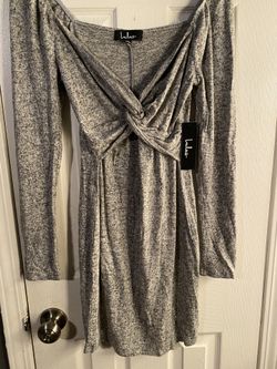 Brand new gray lulus dress size M