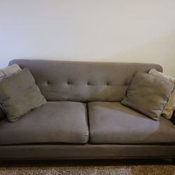 Clean No Stains Not Covered In Pet Fur Long Gray  Couch $240