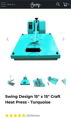Swing Design 15x15 Craft Heat Press Turquoise