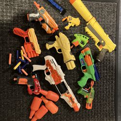 Nerf Gun Collection - 13 Guns Plus Darts And Accessories 