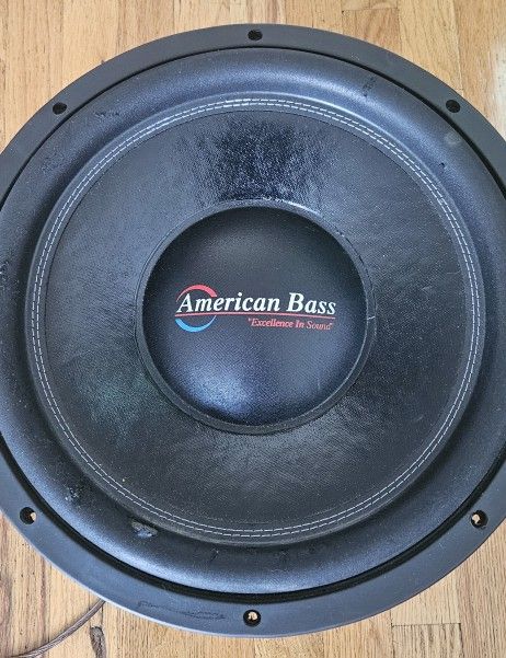 2 (pair) American Bass XFL 1522 Dual Ohm 2x2 15 inch 1000W RMS 2000 PEAK Car Subwoofer