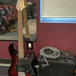 Electric Guitar, Amp, Amp Cord, Pics