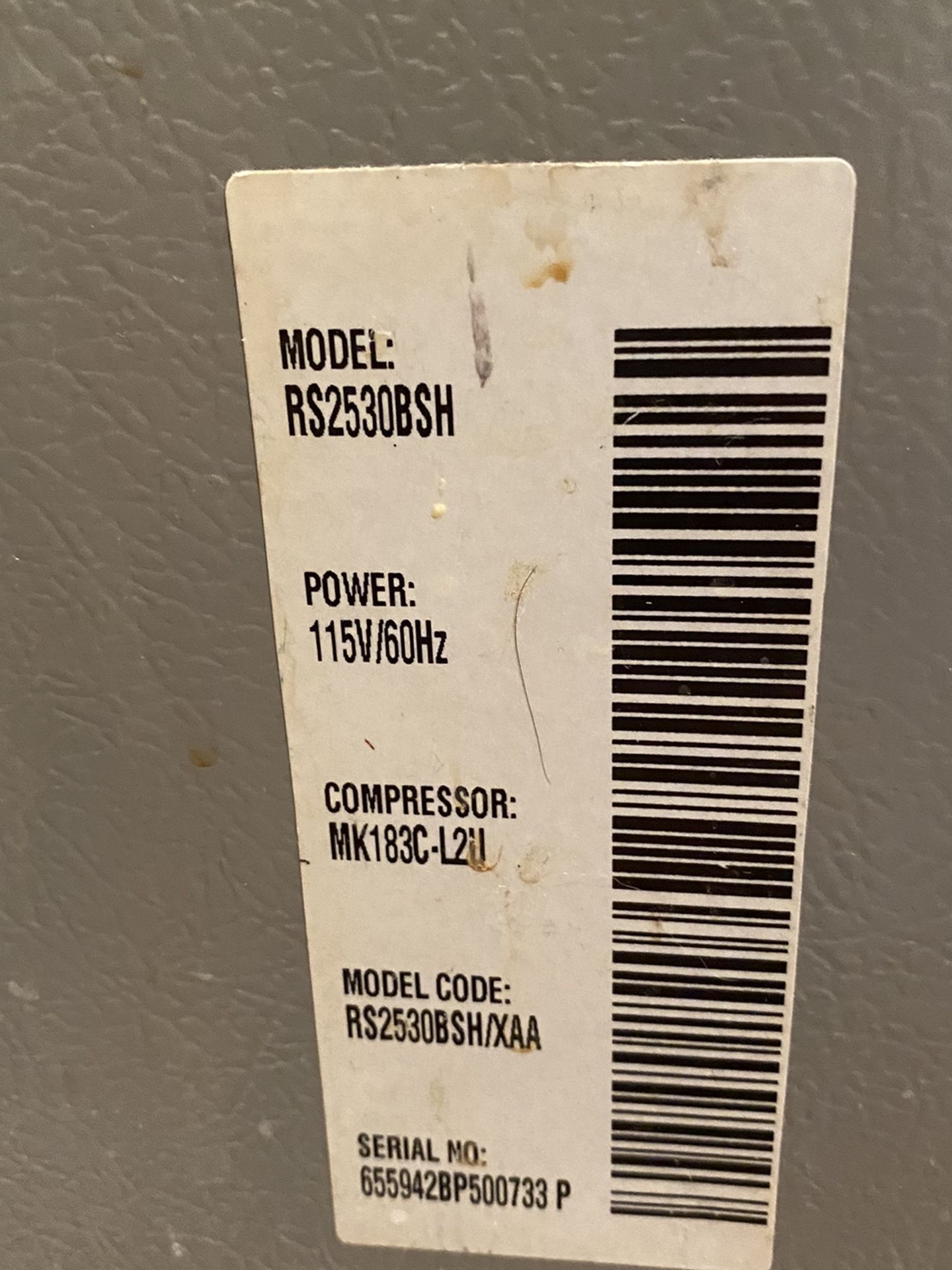 Samsung 25 Cubic 2 Door Stainless steel fridge