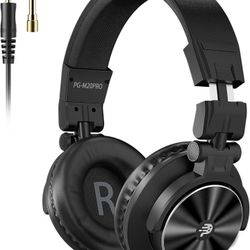 DJ Headphones -Professional 40kHz Hi-Res Stereo - Wired Recording Headphone Audio Monitors-1/4 to 3.5mm Audio Jack for Recording/Mixing/Podcast/Guitar