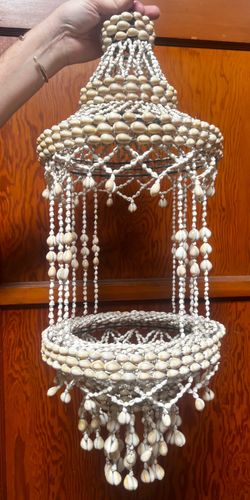 Vintage 1960s–70s Bohemian Shell Hanging Plant Holder