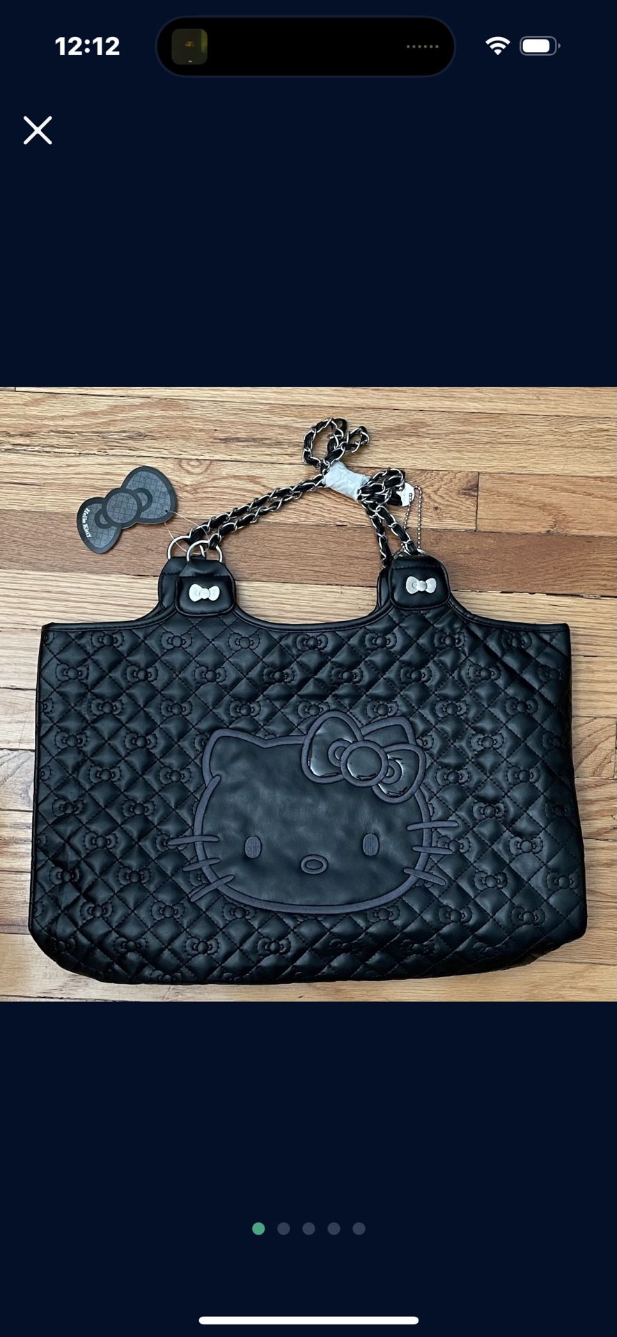 Hello Kitty Large Black Purse