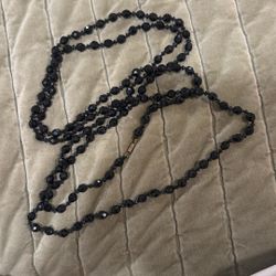 Black beaded necklace