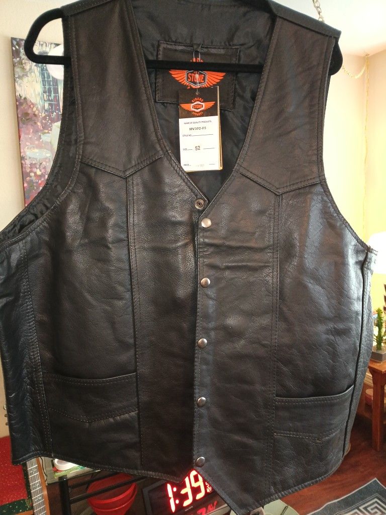 Leather Biker Vest