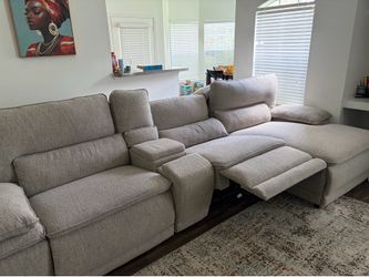 Gray Reclining Sectional