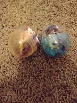 Plastic Capsule Eggs with Pokemon Figures Inside