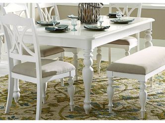 New White Dining Table – Liberty Furniture Summer House – $950 Retail – Delivery Available
