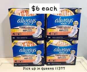 Always Maxi Pads -$6 each